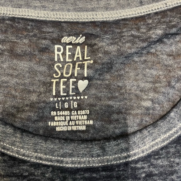 Aerie Real Soft Tee, A Pocket Full Of Sunshine Long Tee - Picture 2 of 3